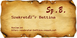 Szekretár Bettina névjegykártya