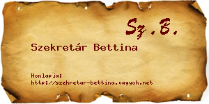 Szekretár Bettina névjegykártya