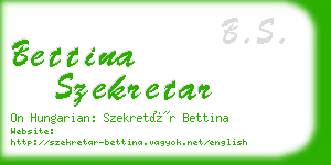 bettina szekretar business card